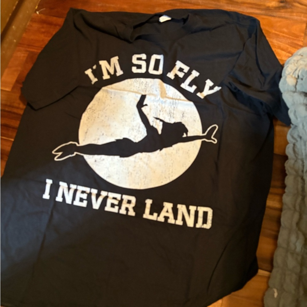 Disney Peter Pan “I’m So Fly I Never Land” Graphic Tee‎ Black 2XL Unisex 0225